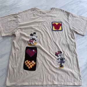 Disney Beige Cotton Blend Tee